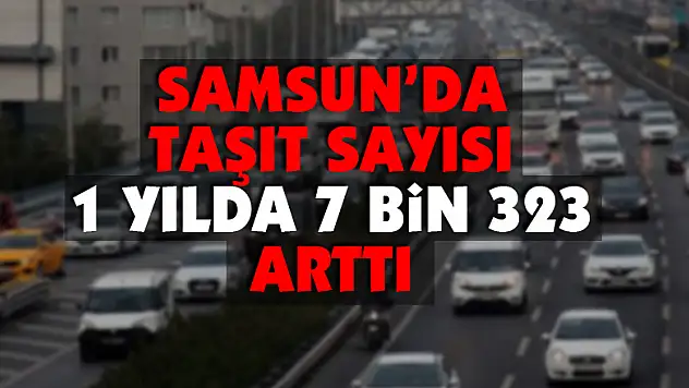 Samsun'da taşıt sayısı 1 yılda 7 bin 323 arttı