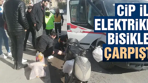 Cip ile elektrikli bisiklet çarpıştı: 1 yaralı