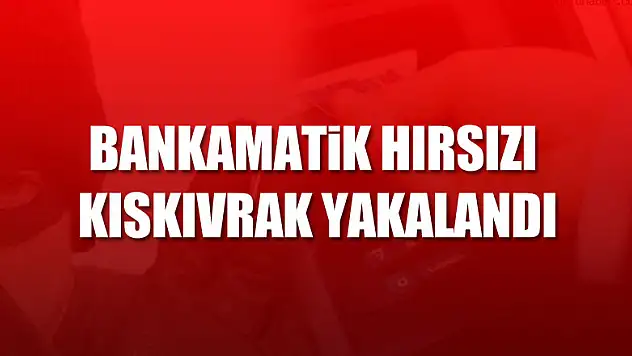 Bankamatik hırsızı kıskıvrak yakalandı