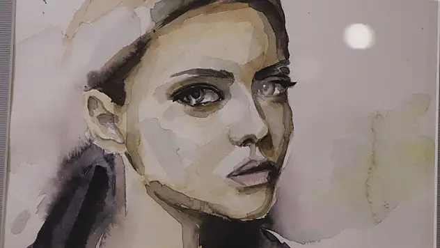 Samsun'da sulu boya portre sergisi