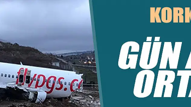 Pistten çıkan uçağın enkazı günün ilk ışıklarıyla görüntülendi