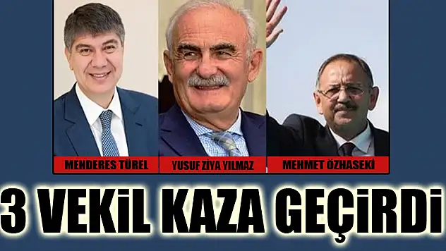 Vekil Yılmaz kaza geçirdi