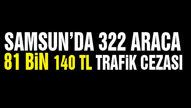 Samsun'da 322 araca 81 bin 140 TL trafik cezası