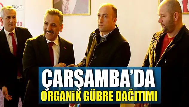 Çarşamba'da Organik Gübre Dağıtımı