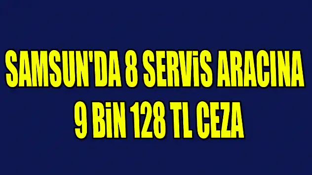 Samsun'da 8 servis aracına 9 bin 128 TL ceza