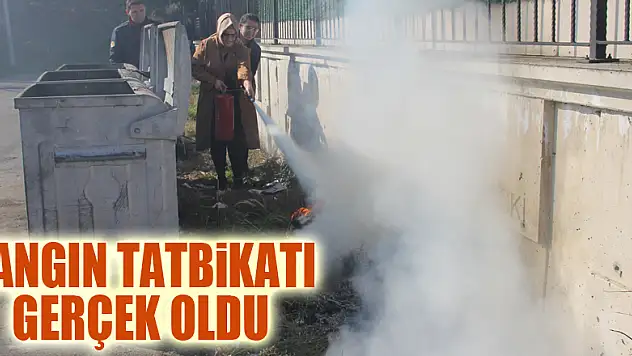 Yangın tatbikatı gerçek oldu