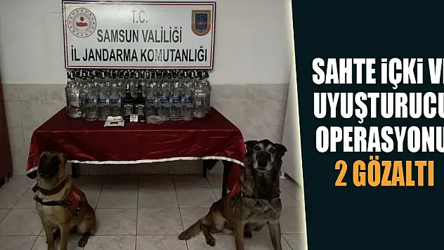 Samsun'da sahte içki ve uyuşturucu madde operasyonu: 2 gözaltı