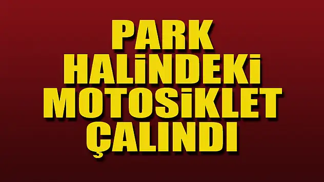 Park halindeki motosiklet çalındı