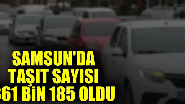 Samsun'da taşıt sayısı 361 bin 185 oldu
