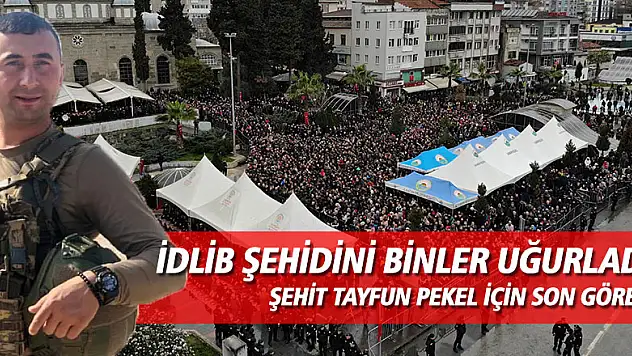  İdlib şehidini binler uğurladı
