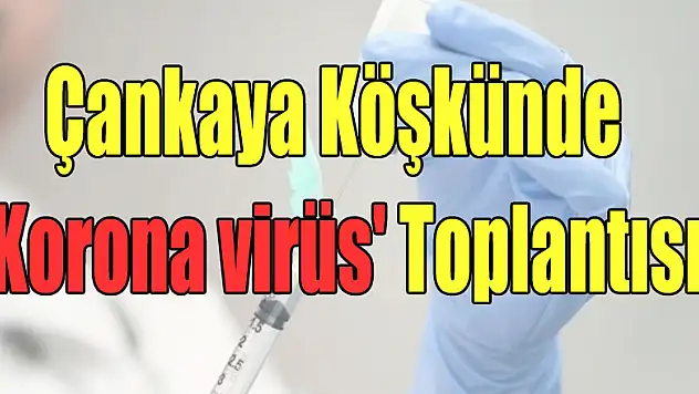 Çankaya Köşkünde 'Korona virüs' toplantısı