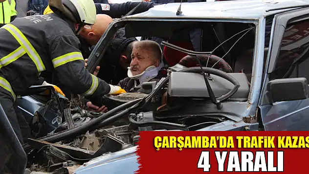 Çarşamba'da trafik kazası: 4 yaralı