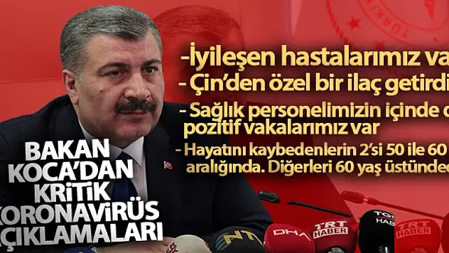 Bakan Koca'dan flaş açıklamalar!