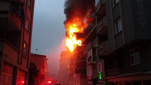 Samsun'da korkutan ev yangını