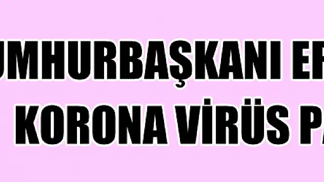 Cumhurbaşkanı Erdoğan'dan korona virüs paylaşımı
