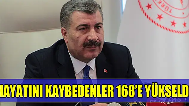 Türkiye'de korona virüs sebebiyle vefat edenlerin sayısı 168 oldu
