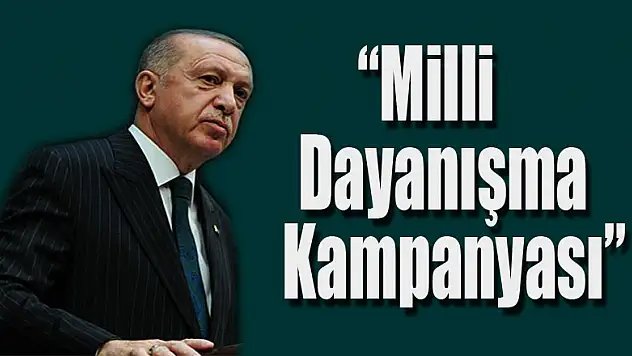 Cumhurbaşkanı Erdoğan: 'Milli Dayanışma Kampanyası başlatıyoruz'