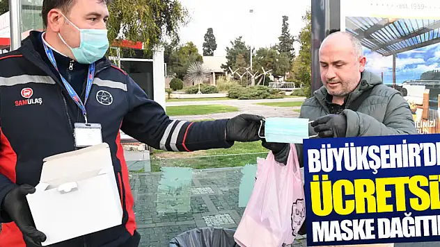 Tramvay ve otobüslerde maskeler Büyükşehir'den