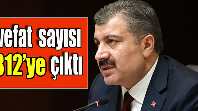 Türkiye'de korona virüsten hayatını kaybedenlerin sayısı 812 oldu