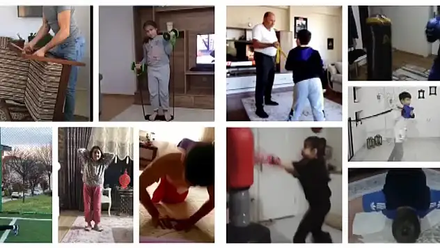 Evde canı sıkılan sporcu gençler bunu yaptı