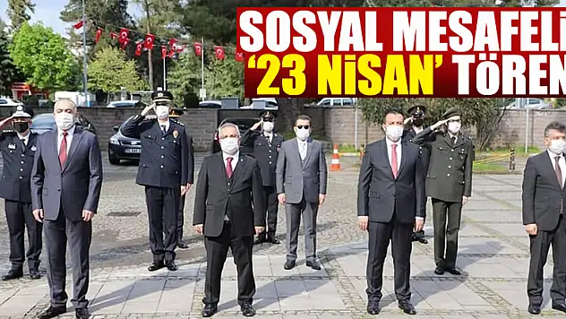 Sosyal mesafeli '23 Nisan' töreni