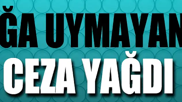 Yasağa uymayan 20 şahsa 22 bin 953 lira ceza