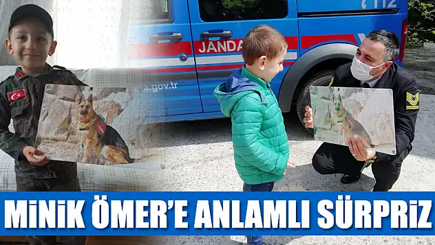 Jandarma'ya minik Ömer'e anlamlı sürpriz