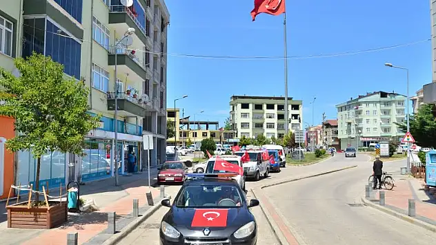 Terme'de 19 Mayıs gençlik konvoyu 