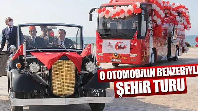 O otomobilin benzeri ile şehir turu 