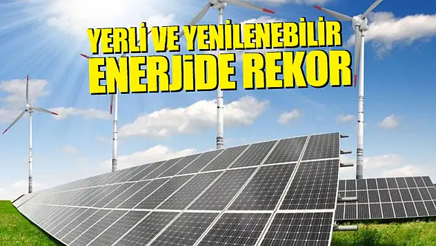 Yerli ve Yenilenebilir enerjide rekor