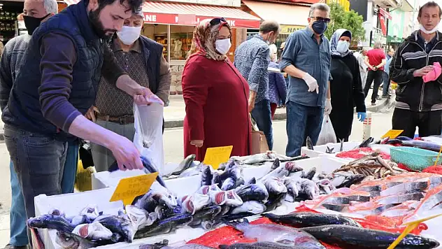 Balıkçı tezgahlarında benekli somon ve barbun sürprizi 