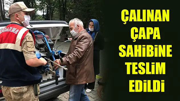 Çalınan çapa sahibine teslim edildi