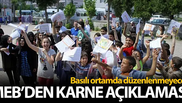 MEB'den karne açıklaması