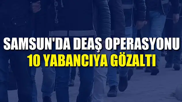 Samsun'da DEAŞ operasyonu: 10 yabancıya gözaltı