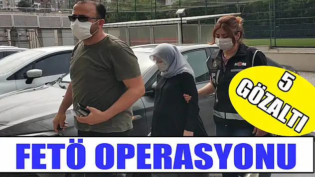 Samsun merkezli FETÖ operasyonu: 5 gözaltı