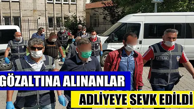 Samsun'da gözaltına alınan aranan şahıslar adliyeye sevk edildi