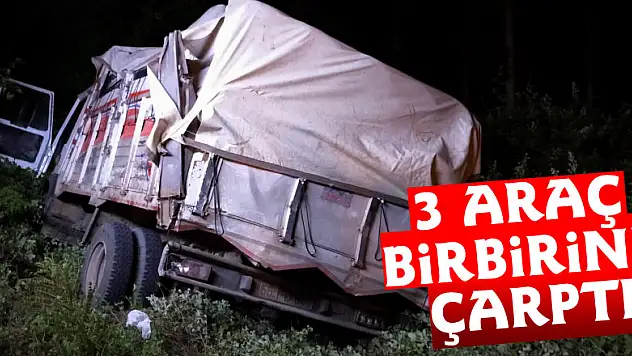 3 araç birbirine çarptı: 6 yaralı
