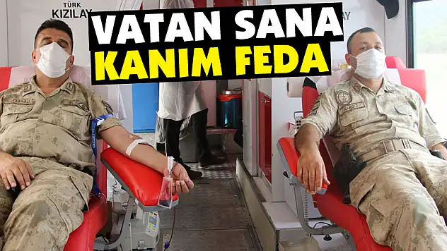 Jandarma'dan Vatan Sana Kanım Feda Kampanyası