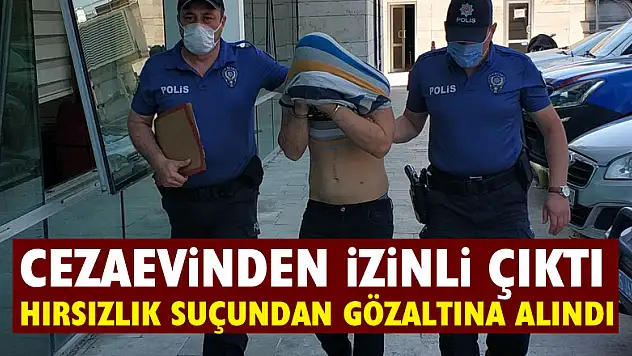 Cezaevinden izinli çıkan genç hırsızlık suçundan gözaltına alındı
