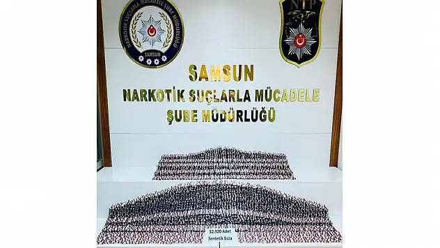 Samsun'da 52 bin 920 adet uyuşturucu hap ele geçirildi