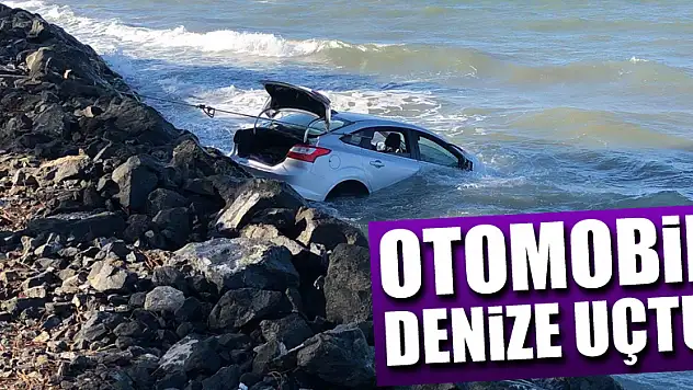 Samsun'da otomobil denize uçtu, sürücü sağ kurtuldu