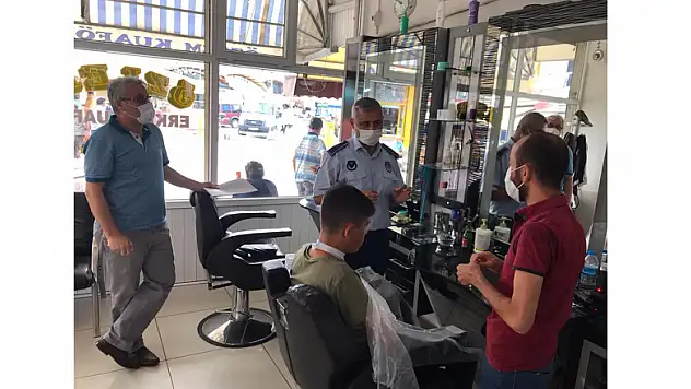 Zabıtadan berber ve kuaför denetimi