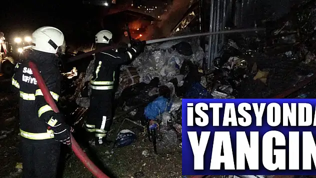 Samsun'da geri dönüşüm istasyonunda yangın