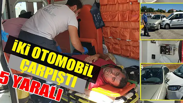 Samsun'da kavşakta iki otomobil çarpıştı: 5 yaralı