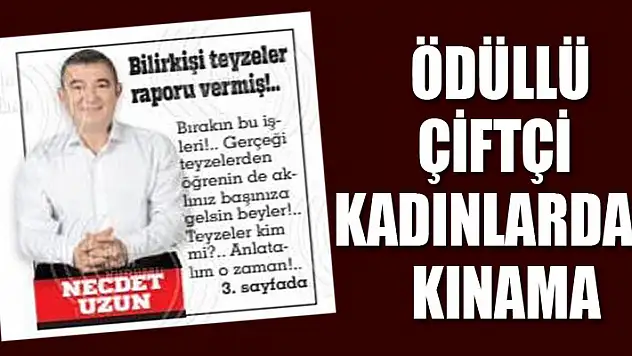 ÖDÜLLÜ ÇİFTÇİ KADINLARDAN KINAMA