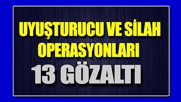 Samsun'da uyuşturucu ve silah operasyonları: 13 gözaltı