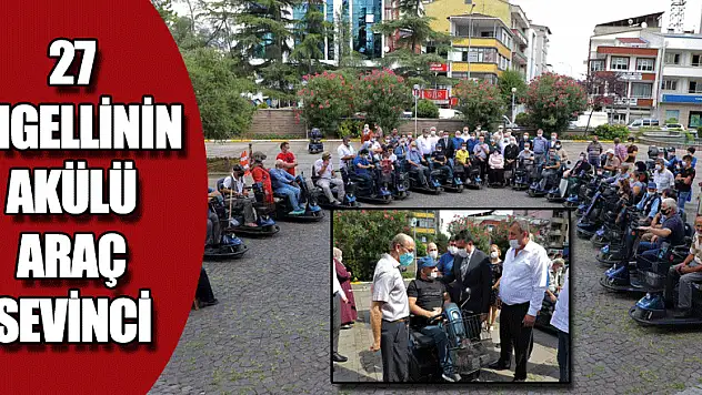 Yurt dışında yaşayan Çarşambalı hayırseverlerin desteğiyle alınan 27 adet akülü araç dağıtımı yapıldı.