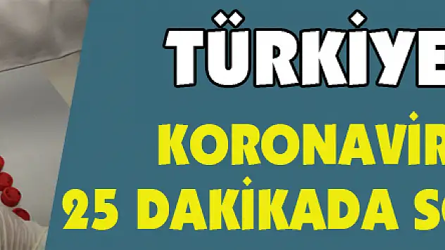 Türkiye'de ilk! Koronavirüs testleri 25 dakikada sonuçlanacak