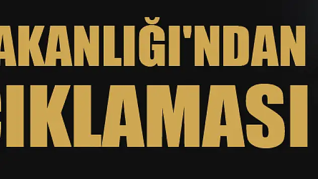 Dışişleri Bakanlığı'ndan Mali açıklaması