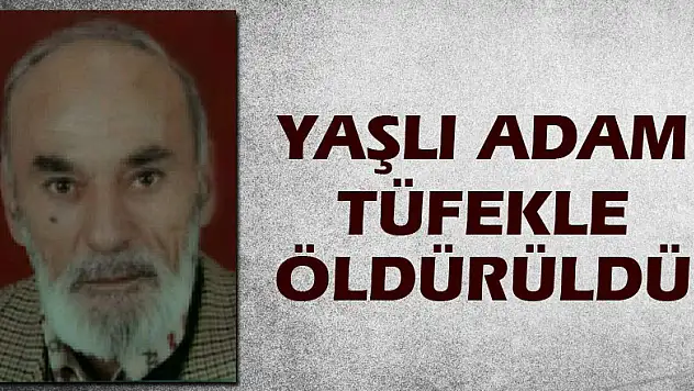 Yaşlı adam tüfekle öldürüldü